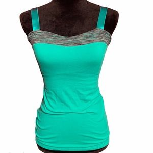 LuluLemon Teal Green tank Adjustable Straps Sz 6
